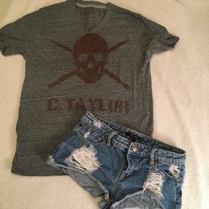 Ripped jean shorts size 24